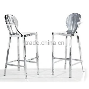Hot Sale Armrest Stainless Steel Leather Bar Chairs thumbnail-1