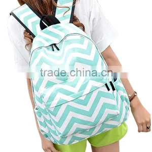 2016 Preppy Style Women Backpack Bags Double-Shoulder Sweet Stripe Canvas Travel Backpacks Schoolbag Backpacks For Teenage Girls thumbnail-2