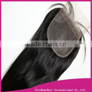 100% Virgin Brazilian Silk Base Lace Closure /silk Lace Frontal Closure 4*4 thumbnail-1