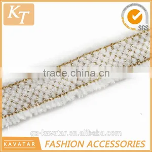 Fancy Design 2cm Ribbon Trim With Golden Thread thumbnail-4