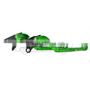BJ-LS-003 Green Cnc Adjustable Motorcycle Hand Brake Lever for YZF R6 1999-2004 thumbnail-3