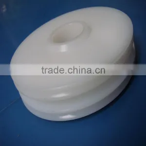 Engineering Plastic White Custom Cnc Machining Polyethylene Uhmwpe Plastic Pulley Wheels / Sheaves thumbnail-2