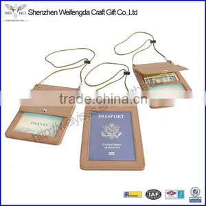 Custom Travel Document Holder Passport Organizer Leather Neck Travel Wallet Quality Choice thumbnail-1