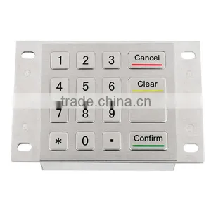 16 Keys Vandal Proof Metal Numeric Function Keypad thumbnail-1