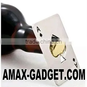 KC-015 Bottle Opener Casino Ace Stainless Steel Bottle Opener thumbnail-1
