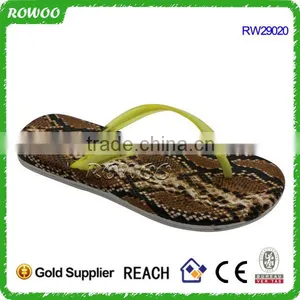 New Cheap Fancy Snake Printed Women Pvc Injection Flip Flop thumbnail-2