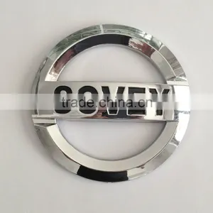 Custom ABS Plastic Chrome Emblem Round Car Logo Badges thumbnail-2