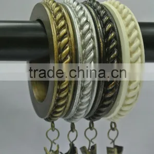 Matt Black Metal Curtain Ring W/Clip And Eyelet for 13mm/16mm/19mm Curtain Rod thumbnail-5