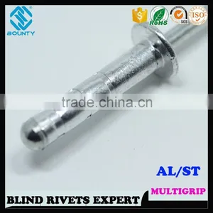 HIGH QUALITY FACTORY DOME HEAD ALUMINUM STEEL MULTI GRIP RIVETS thumbnail-4
