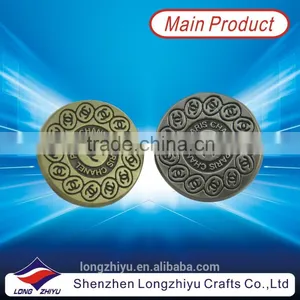 Antique Imitation Coin Cufflinks Custom Engraved Logo Cufflinks thumbnail-1
