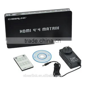 HDMI V1.3a Hdmi Matrix 4x4 Full hd 1080p/Remote Control via Rs232 /black thumbnail-4