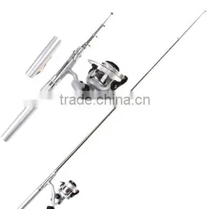 Mini Aluminum Saltwater Fishing Tackle Pocket Pen Fishing Rod Pole + Reel thumbnail-5