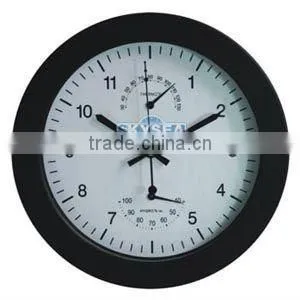 10 Inches Wall Clock, Plastic Clock With Weather Station thumbnail-1