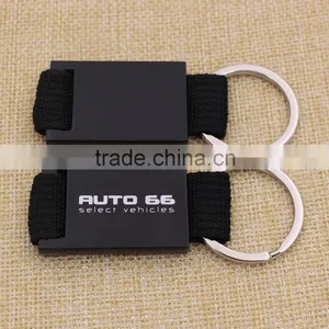 Easy Design Black Leather Keychain/zinc Allloy Keychain Leather With Woven Belt thumbnail-3