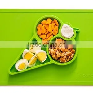 Custom Food Grade Baby One Piece Silicone Placemat thumbnail-4