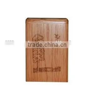 Wholesale Cherry Wooden Light Color Urn Cremation for Ashes thumbnail-1