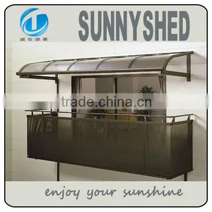 DIY Window Cover Made of Aluminum Frame Polycarbonate Roof thumbnail-4