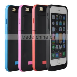 New Arrival Smart Stand Colorful Plastic Battery Case Cover for IPhone 6 Rechargeable Case Cover, for IPhone 6S Power Bank Cover thumbnail-2