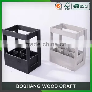 Wholesale 6 Bottles Wooden Box Wine Holder thumbnail-1