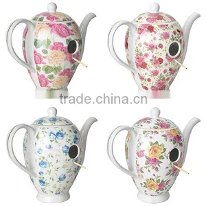 Hanging Teapot Ceramic Bottle Bird Feeder thumbnail-3