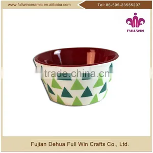 Hand-printed Christmas Decoration Ceramic Dolomite Christmas Ceramic Dinner Bowl thumbnail-1