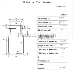 8R Glass Tubular Injection Vials Low Borosilicate thumbnail-2