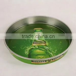 Customized Factory Price Round Bar Serving Tin Tray, Round Metal Tin Trays, thumbnail-4