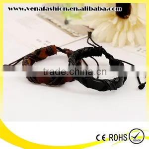 Cheap Leather Custom Rope Bracelet, Italian Leather Bracelets thumbnail-3