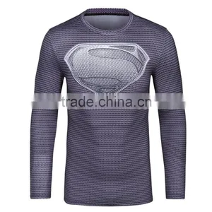 2016 New Product Superhero T-shirt Avengers Marvel Superman Long Sleeve Compression Tight Shirt thumbnail-1