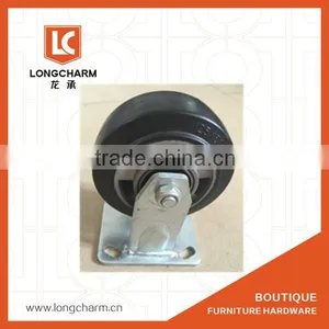 125mm Heavy Duty Swivel Caster Industrial Casters Rubber Trolley Wheels Made in China thumbnail-1