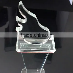 Beautiful Torch Shaped Crystal Blank Trophy for Sport Competition thumbnail-6