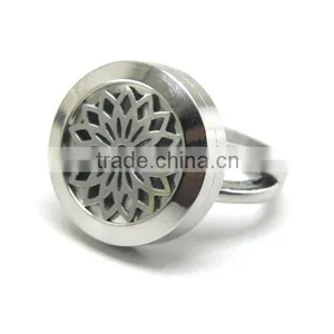 Stainless Steel Round Floating Locket Rings thumbnail-3