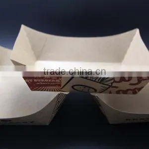 Chinese Customize Make Disposable Food Grade Paper Small French Fries Tray thumbnail-1