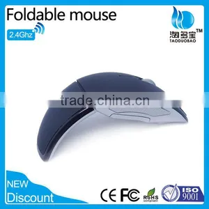 Black Desktop Usb Folding Wireless Mouse thumbnail-3