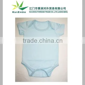 100% Cotton Short Sleeve Blank Baby Rompers Plain Baby Rompers thumbnail-6