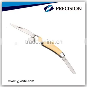 Yellow 3 Blade Folding Knife thumbnail-1