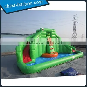 Green Inflatable Water Slide With Pool 7*4*3M Hot Sale thumbnail-4