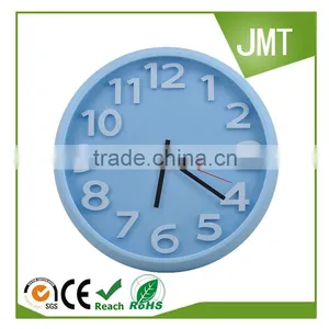 12 Inch Modern Concise Fashion 3D Digital Colorful Living Room Round Plastic Quartz Wall Clock thumbnail-3