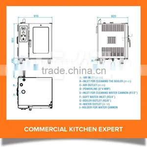 2016 Professional Electric Bakery Equipment 10 Trays Commercial Biscuit Rational Combi Oven thumbnail-2