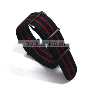 20mm Stripe 1 Piece Nato Strap Pvd Black Hardware thumbnail-2