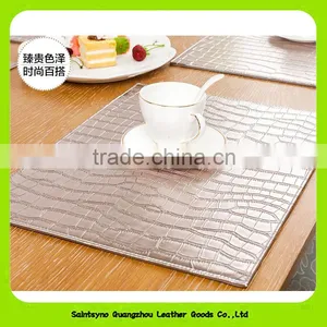 Luxury PU Leather Non-slip Placemat Crocodile Coasters 16019 thumbnail-1