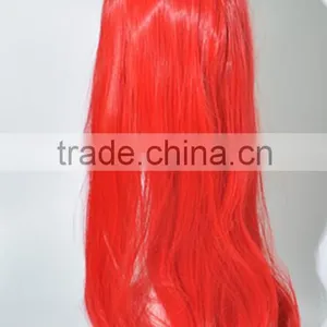 Red Long Straight Silk Wave Wig N327 thumbnail-3