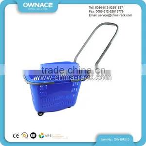 Multifunctional Plastic Rolling Collapsible Shopping Basket thumbnail-1