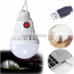 5W Portable Reading Flashlight Lamp / USB Charging LED Night Light Bulb / Led Mini Light Bulb Lamp thumbnail-1