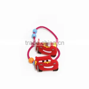 Funny Car Shaped Hair Ponytail PVC Hair Extensions Rubber Bands thumbnail-1