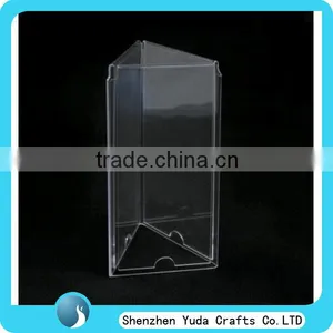 Triangle Clear Table Poster Sign Holder Display Hot Selling Acrylic Poster Holder thumbnail-1