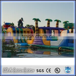 2016 New Design Giant Inflatable Obstacle Course With Water Pool Combo thumbnail-1