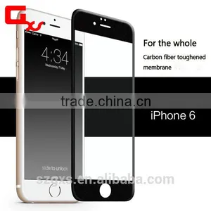 Carbon Fiber Toughened Membrane Full Cover for Iphone 6 Glass Screen Protector for Iphone 6S thumbnail-2