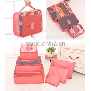 Breathable Polyster Zip Lock 6-PCS/Set Travel Packing Cubes for Luggage Organizer thumbnail-1