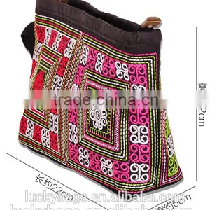 2015 New Bag Cotton Canvas Bag the Miao Embroidery Handbag thumbnail-2